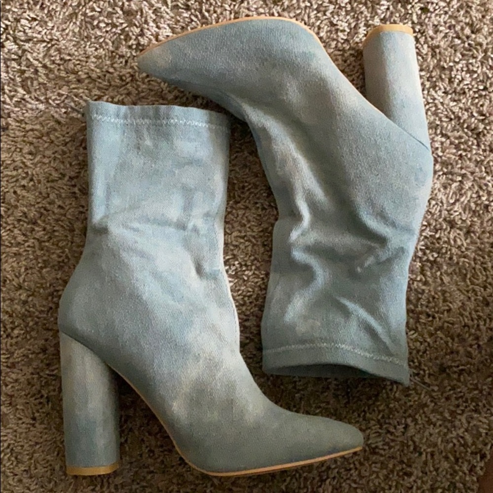 Denim booties size 8.5